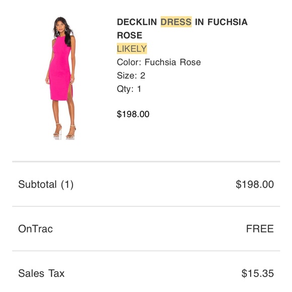 Revolve Decklin Dress in Fuschia Rose 🌹 - Picture 6 of 7